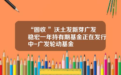 “固收+”沃土发新芽广发稳宏一年持有期基金正在发行中-广发轮动基金