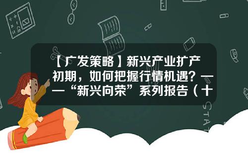 【广发策略】新兴产业扩产初期，如何把握行情机遇？——“新兴向荣”系列报告（十一）-广发新兴产业混合基金