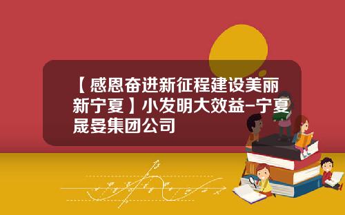 【感恩奋进新征程建设美丽新宁夏】小发明大效益-宁夏晟晏集团公司