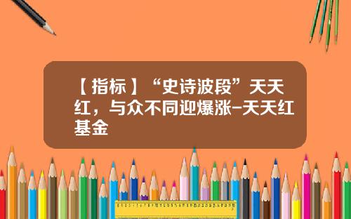【指标】“史诗波段”天天红，与众不同迎爆涨-天天红基金