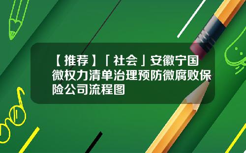 【推荐】「社会」安徽宁国微权力清单治理预防微腐败保险公司流程图
