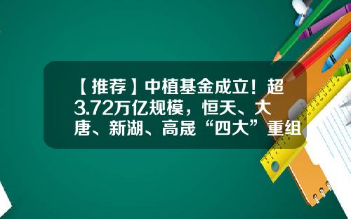 【推荐】中植基金成立！超3.72万亿规模，恒天、大唐、新湖、高晟“四大”重组财富“巨舰”-中植集团四大财富公司