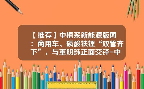 【推荐】中植系新能源版图：商用车、磷酸铁锂“双管齐下”，与董明珠正面交锋-中植新能源汽车有限公司