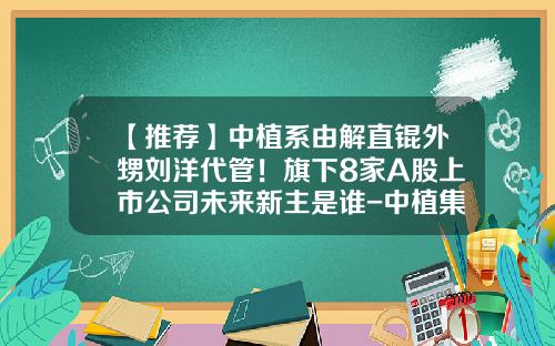 【推荐】中植系由解直锟外甥刘洋代管！旗下8家A股上市公司未来新主是谁-中植集团旗下上市公司