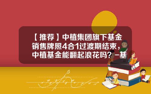【推荐】中植集团旗下基金销售牌照4合1过渡期结束，中植基金能翻起浪花吗？-基金牌照公司