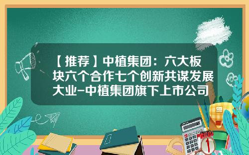 【推荐】中植集团：六大板块六个合作七个创新共谋发展大业-中植集团旗下上市公司