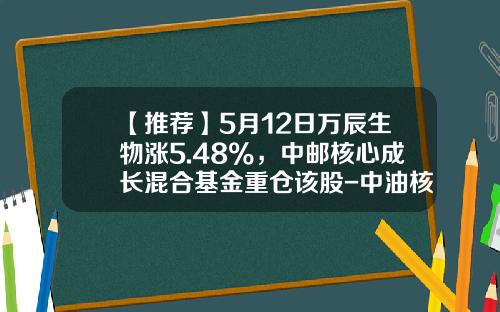 【推荐】5月12日万辰生物涨5.48%，中邮核心成长混合基金重仓该股-中油核心成长基金净值