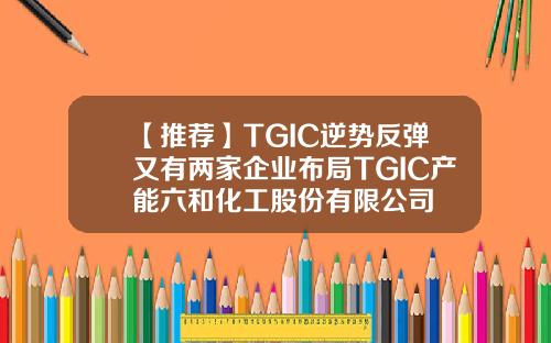 【推荐】TGIC逆势反弹又有两家企业布局TGIC产能六和化工股份有限公司