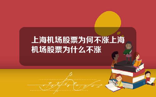 上海机场股票为何不涨上海机场股票为什么不涨