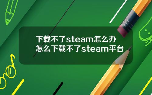 下载不了steam怎么办怎么下载不了steam平台
