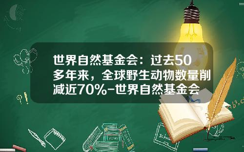 世界自然基金会：过去50多年来，全球野生动物数量削减近70%-世界自然基金会