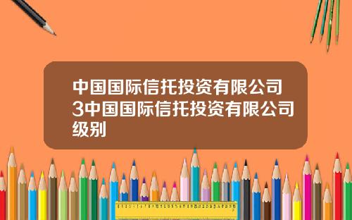 中国国际信托投资有限公司3中国国际信托投资有限公司级别