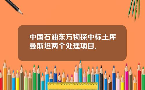 中国石油东方物探中标土库曼斯坦两个处理项目.