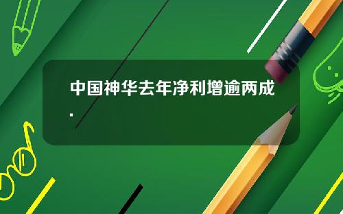 中国神华去年净利增逾两成.
