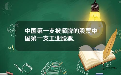 中国第一支被摘牌的股票中国第一支工业股票.