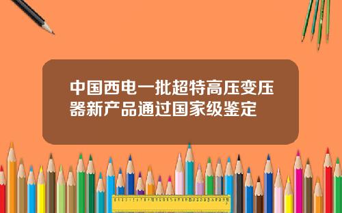 中国西电一批超特高压变压器新产品通过国家级鉴定