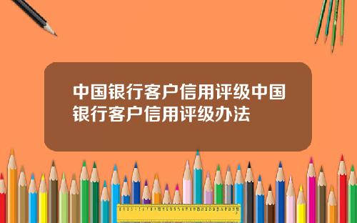 中国银行客户信用评级中国银行客户信用评级办法