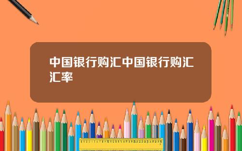 中国银行购汇中国银行购汇汇率