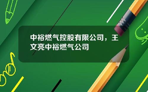 中裕燃气控股有限公司，王文亮中裕燃气公司