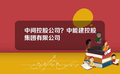 中间控股公司？中能建控股集团有限公司