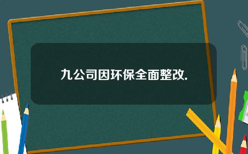 九公司因环保全面整改.