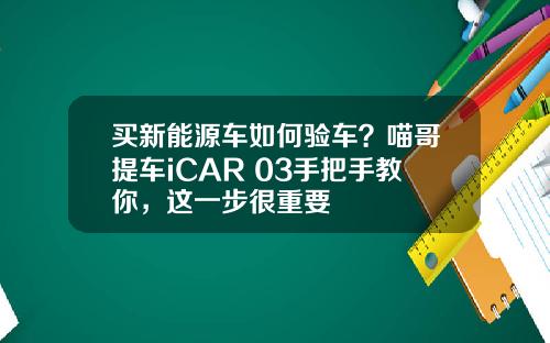 买新能源车如何验车？喵哥提车iCAR 03手把手教你，这一步很重要