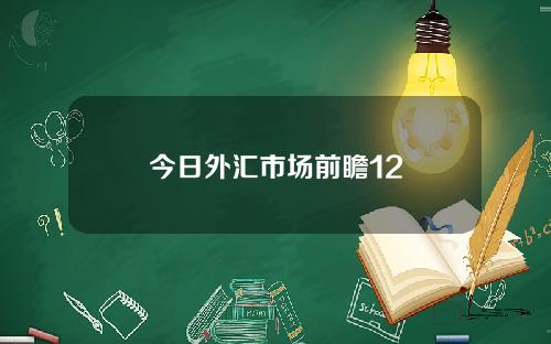 今日外汇市场前瞻12
