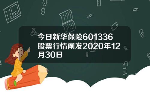 今日新华保险601336股票行情阐发2020年12月30日