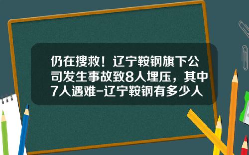 仍在搜救！辽宁鞍钢旗下公司发生事故致8人埋压，其中7人遇难-辽宁鞍钢有多少人