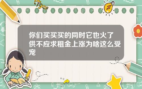 你们买买买的同时它也火了供不应求租金上涨为啥这么受宠