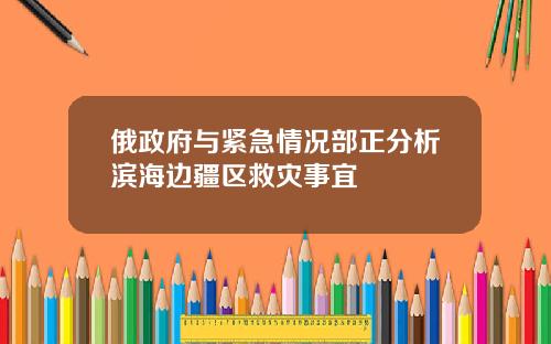 俄政府与紧急情况部正分析滨海边疆区救灾事宜