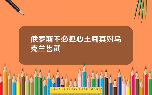 俄罗斯不必担心土耳其对乌克兰售武