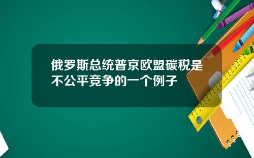 俄罗斯总统普京欧盟碳税是不公平竞争的一个例子