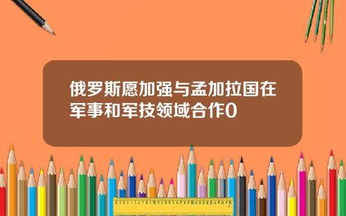 俄罗斯愿加强与孟加拉国在军事和军技领域合作0