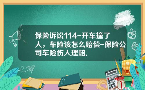 保险诉讼114-开车撞了人，车险该怎么赔偿-保险公司车险伤人理赔.