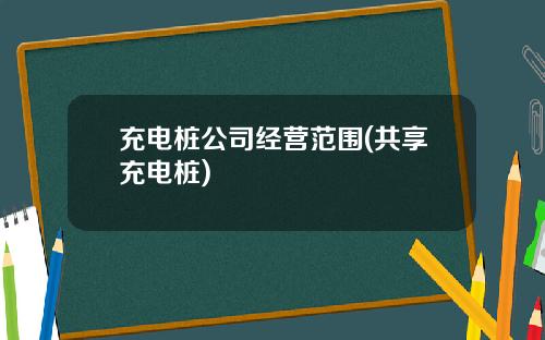 充电桩公司经营范围(共享充电桩)