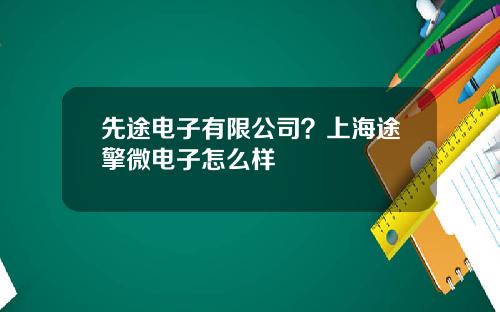 先途电子有限公司？上海途擎微电子怎么样