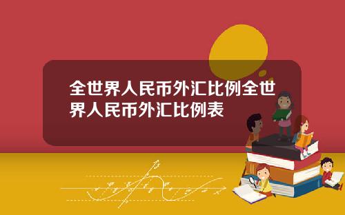 全世界人民币外汇比例全世界人民币外汇比例表
