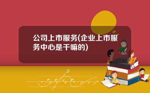 公司上市服务(企业上市服务中心是干嘛的)