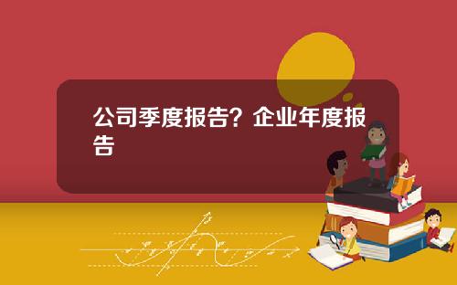 公司季度报告？企业年度报告