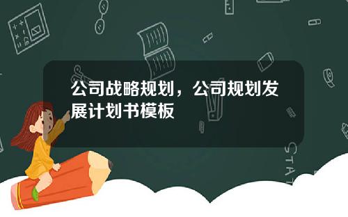 公司战略规划,公司规划发展计划书模板 公司战略规划,公司规划发展计划书模板