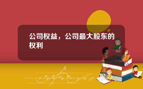 公司权益，公司最大股东的权利