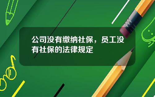 公司没有缴纳社保，员工没有社保的法律规定