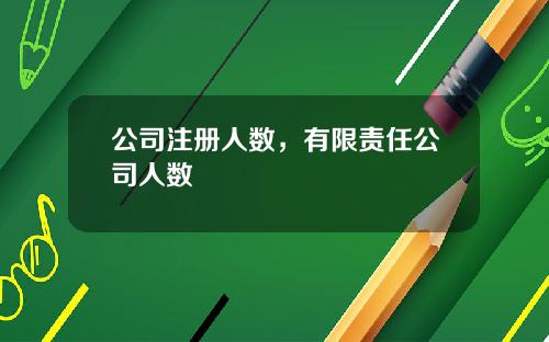 公司注册人数，有限责任公司人数