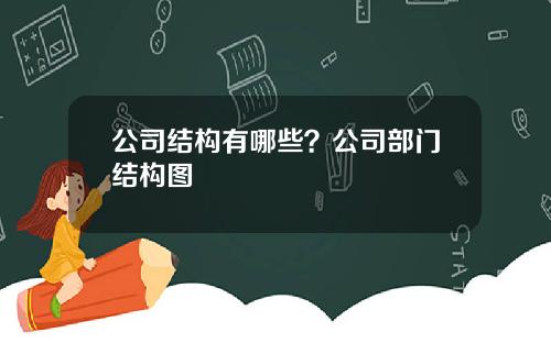 公司结构有哪些？公司部门结构图