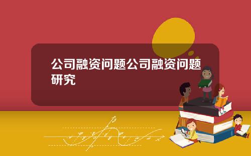 公司融资问题公司融资问题研究