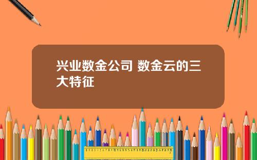 兴业数金公司 数金云的三大特征