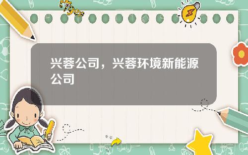 兴蓉公司，兴蓉环境新能源公司