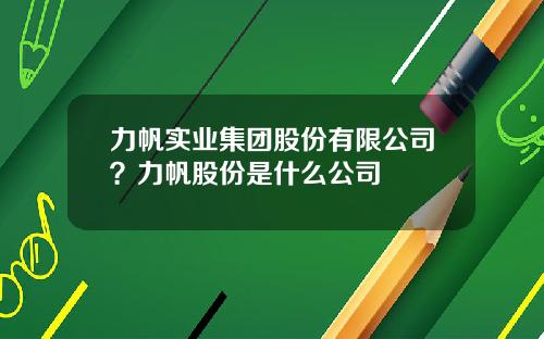 力帆实业集团股份有限公司？力帆股份是什么公司