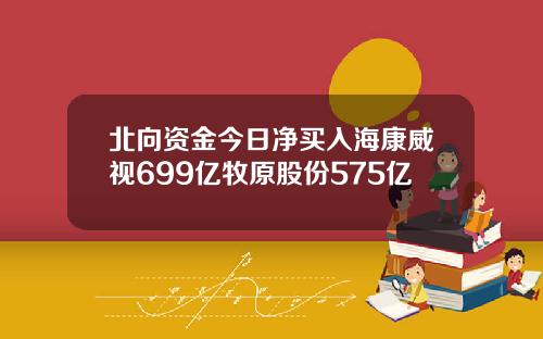 北向资金今日净买入海康威视699亿牧原股份575亿